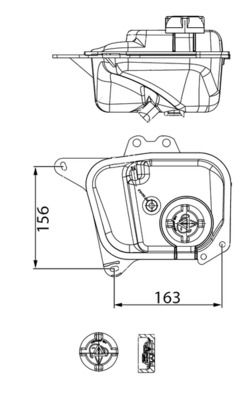разширителен съд, охладителна течност MAHLE CRT 344 000S