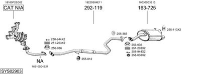 SISTEM DE ESAPAMENT BOSAL SYS02903