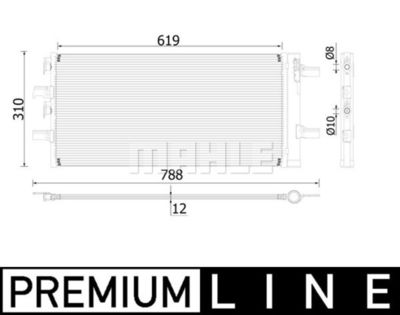 MAHLE AC 892 000P Радиатор кондиционера для MINI MINI (F55)