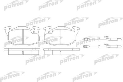 Комплект тормозных колодок, дисковый тормоз PATRON PBP393 для PEUGEOT 205