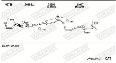 Изпускателна система WALKER VWK009055C