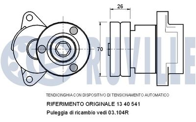 INTINZATOR CUREA TRANSMISIE RUVILLE 540098 1