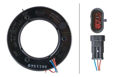 Achterlicht Links/Rechts (LED, 24V, met stoplicht, parkeerlicht) past: DAF