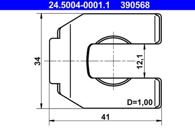 Holding Bracket, brake hose 24.5004-0001.1