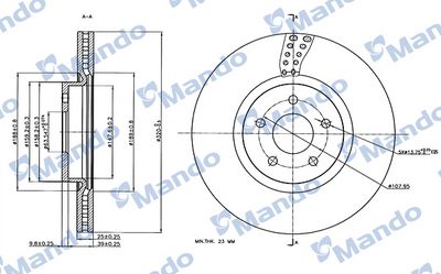 спирачен диск MANDO MBC035041