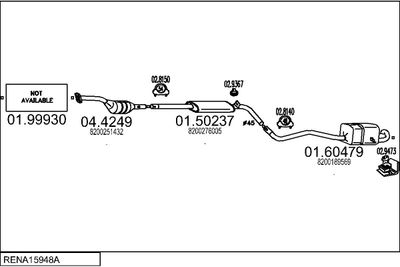 SISTEM DE ESAPAMENT MTS RENA15948A059947
