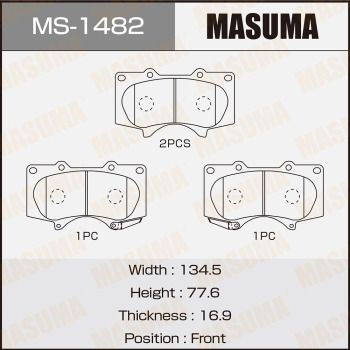 Комплект тормозных колодок MASUMA MS-1482 для TOYOTA LAND CRUISER PRADO