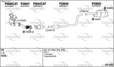 Układ wydechowy FENNO HY1203
