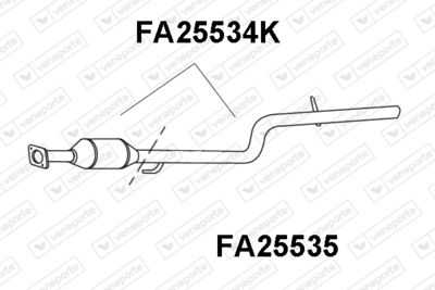Катализатор VENEPORTE FA25534K для FIAT DOBLO