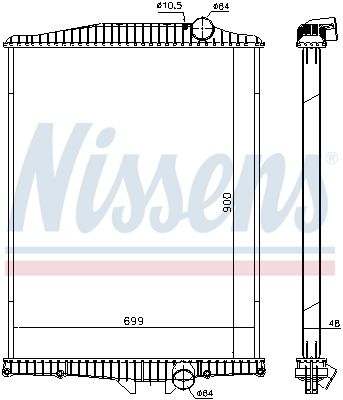 NISSENS Kühler, Motorkühlung (654630)