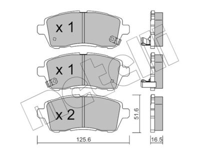 Brake Pad Set, disc brake 22-0793-1