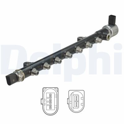 Delphi High Pressure Fuel Rail 28361994 For JCB JCB T2 T3 6CYL 320/06914