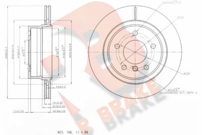 Тормозной диск R BRAKE 78RBD26087 для ALPINA ROADSTER