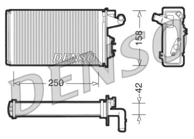 Теплообменник, отопление салона DENSO DRR09010 для ALFA ROMEO 145