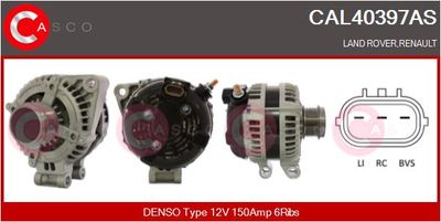 CASCO CAL40397AS Генератор  для RENAULT KADJAR (Рено Kаджар)