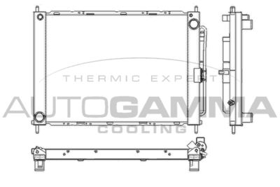 Радиатор, охлаждение двигателя AUTOGAMMA 104017B для RENAULT MODUS