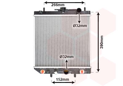 VAN WEZEL 11002045 Радиатор охлаждения двигателя  для DAIHATSU CHARADE (Дайхатсу Чараде)