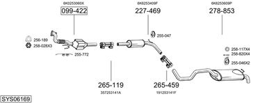 Układ wydechowy BOSAL SYS06169