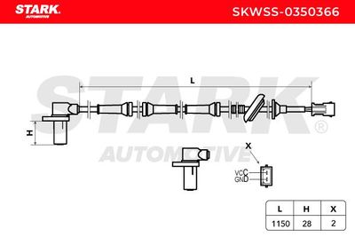 датчик, обороти на колелото STARK SKWSS-0350366