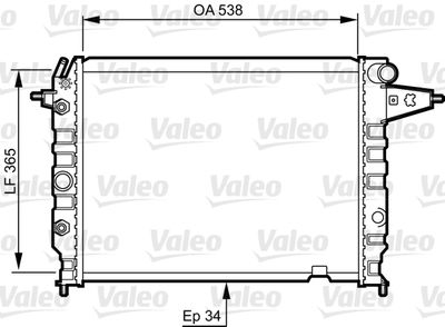 VALEO 730396 Радіатор охолодження двигуна для OPEL (Опель)