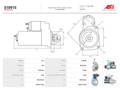 Starter AS-PL S1091S