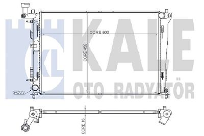 Радиатор, охлаждение двигателя KALE OTO RADYATÖR 350100 для KIA PRO CEED