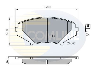 Комплект тормозных колодок, дисковый тормоз COMLINE CBP31246 для MAZDA RX-8