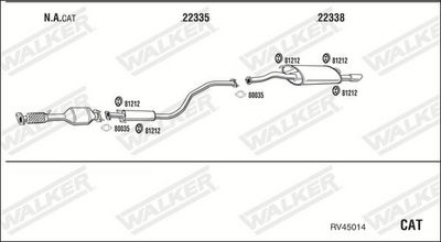 SISTEM DE ESAPAMENT WALKER RV45014
