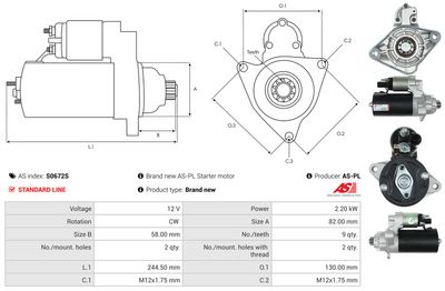 STARTER AS-PL S0672S 4