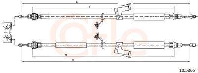 Cable Pull, parking brake 10.5366