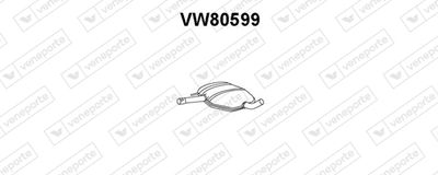 Средний глушитель выхлопных газов VENEPORTE VW80599 для VW PASSAT