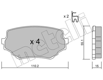 Brake Pad Set, disc brake 22-0249-0