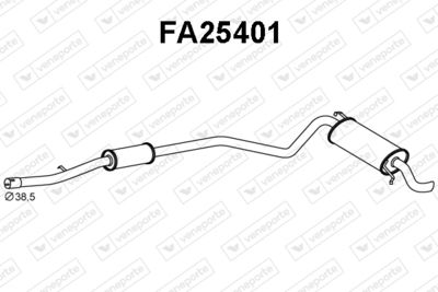 Глушитель выхлопных газов конечный VENEPORTE FA25401 для FIAT SEICENTO