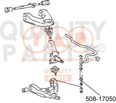 Опора, стабилизатор IAP QUALITY PARTS 508-17050 для VW TARO