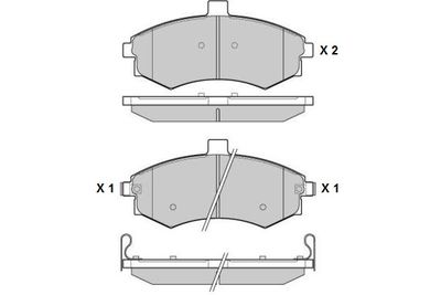 Комплект тормозных колодок, дисковый тормоз E.T.F. 12-1079 для HYUNDAI MATRIX