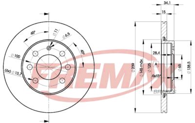 FREMAX BD-5607 Тормозные диски  для AUDI A2 (8Z0) 1.2 TDI