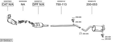 Układ wydechowy BOSAL SYS05321