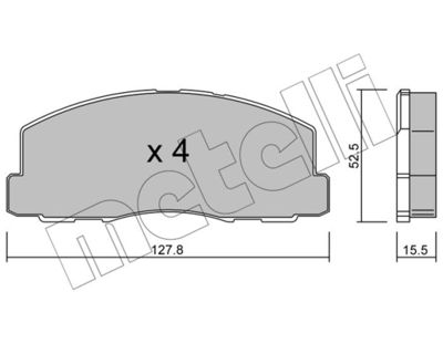 Комплект тормозных колодок, дисковый тормоз METELLI 22-0114-0 для MITSUBISHI CORDIA