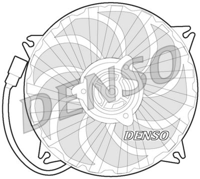 Вентилятор, охлаждение двигателя DENSO DER21017 для PEUGEOT 307