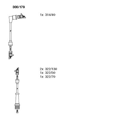 Комплект проводов зажигания BREMI 300/179 для CITROËN GS