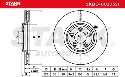 спирачен диск STARK SKBD-0020351