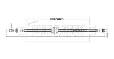 Brake Hose Borg & Beck BBH9025