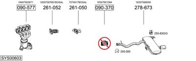 Изпускателна система BOSAL SYS00603