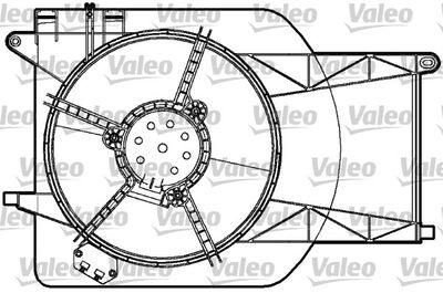 Вентилятор, охлаждение двигателя VALEO 698765 для FIAT PALIO