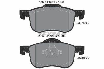 Brake Pad Set, disc brake 2307401