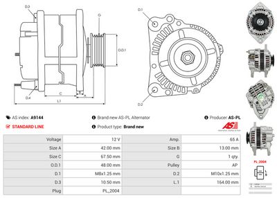 GENERATOR / ALTERNATOR AS-PL A9144 4