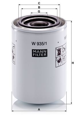 Hydraulisch filter (geschroefd) past: FENDT 2 D FARMER, 200 K FARMER, 200 S FARMER, 200 SA FARMER, 200 V FARMER, 200 VA FARMER, 201 S FARMER, 201 SA FARMER, 203 K FARMER, 203 P FARMER, 203 PA FARMER