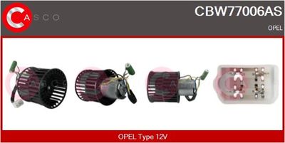Вентилятор салона CASCO CBW77006AS для OPEL KADETT