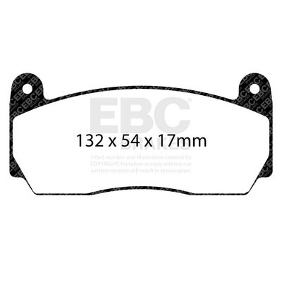 комплект спирачно феродо, дискови спирачки EBC Brakes DP8002/2RPX