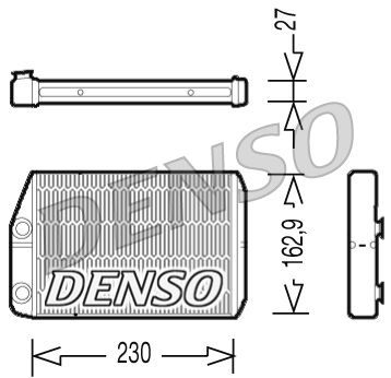 DENSO DRR09034 Радиатор печки  для PEUGEOT BOXER (Пежо Боxер)